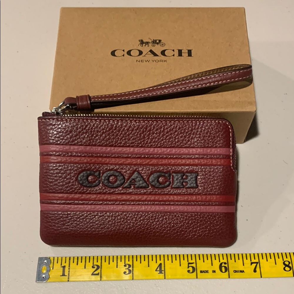 Coach wristlet pouch zippered wallet